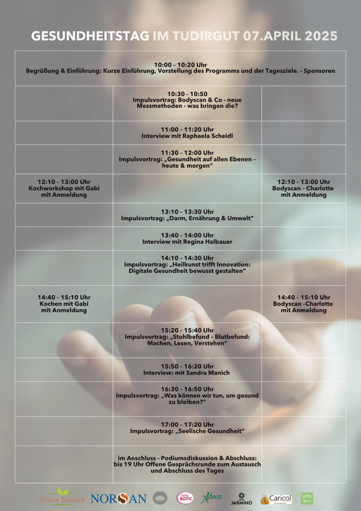 programm gesundheitstag gesundheit im tu dir gut wien 1070